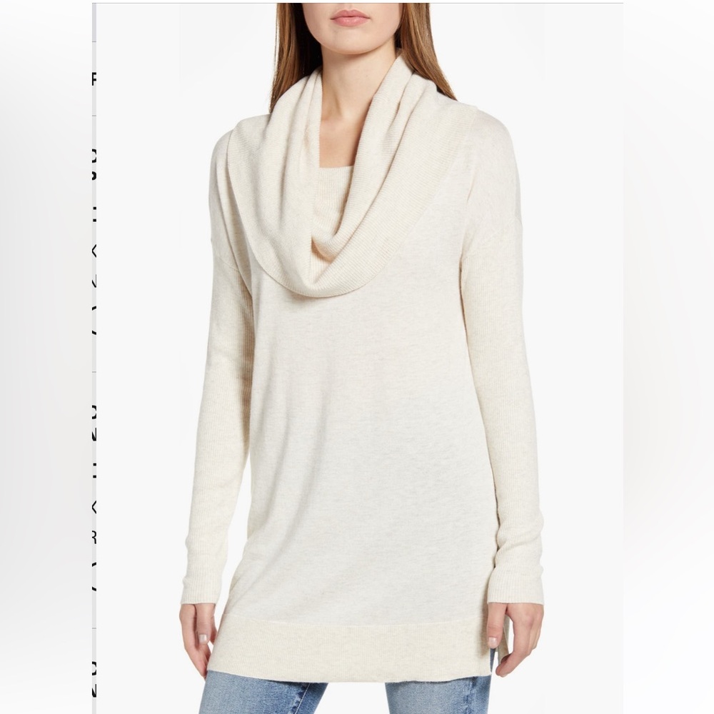 Caslon Cream Cowl Neck Sweater
